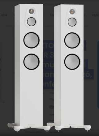 MONITOR AUDIO SILVER 300 8G háromutas Hi-Fi álló hangsugárzó, szaténfehér #1