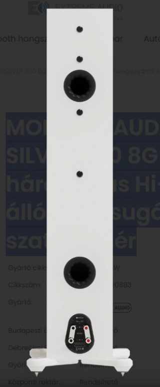 MONITOR AUDIO SILVER 300 8G háromutas Hi-Fi álló hangsugárzó, szaténfehér #3