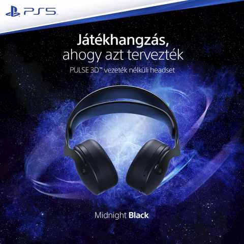 Sony PlayStation 5 PULSE 3D fekete