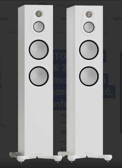MONITOR AUDIO SILVER 300 8G háromutas Hi-Fi álló hangsugárzó, szaténfehér