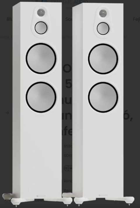 MONITOR AUDIO SILVER 500 8G háromutas Hi-Fi álló hangsugárzó, szaténfehér